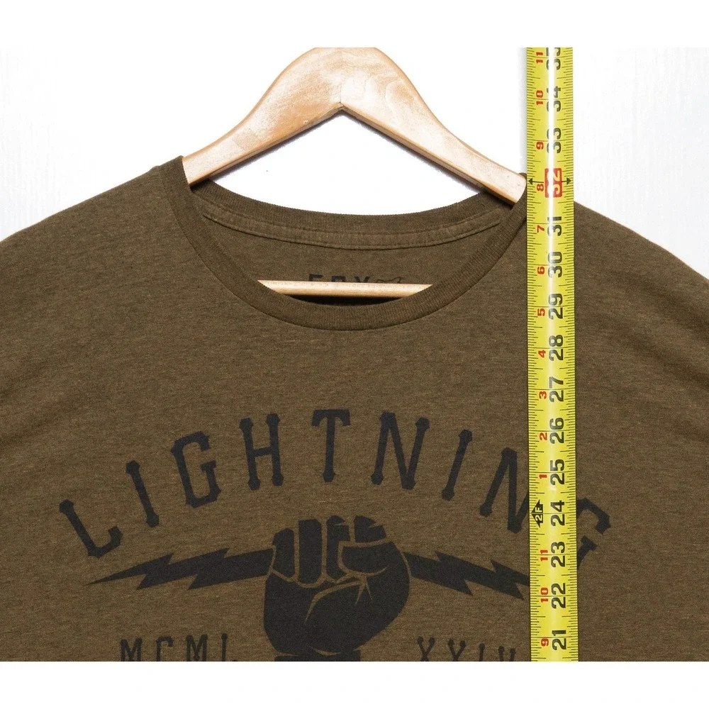 Fox Racing Lightning Fast Men's T-Shirt Mustard Yellow Slim Fit Size XL